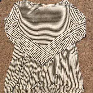 striped light weight shirt